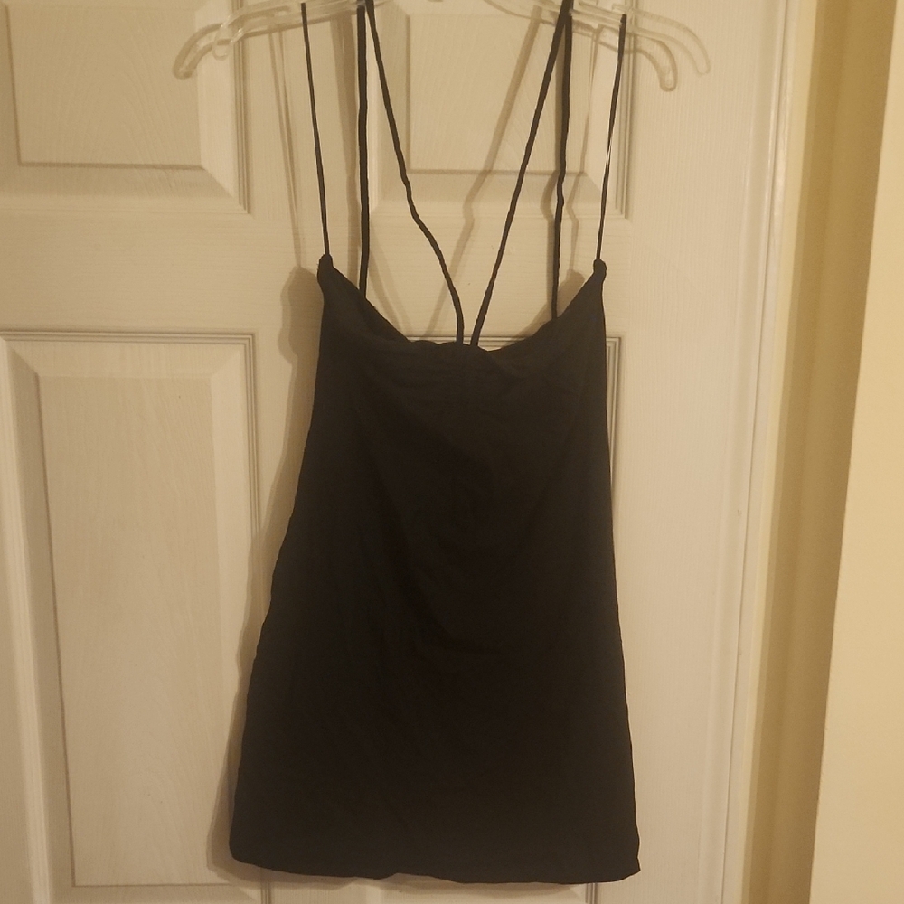 Hollister Black Slip Mini Dress Spaghetti Strap